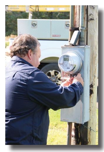 Technician working on a meter